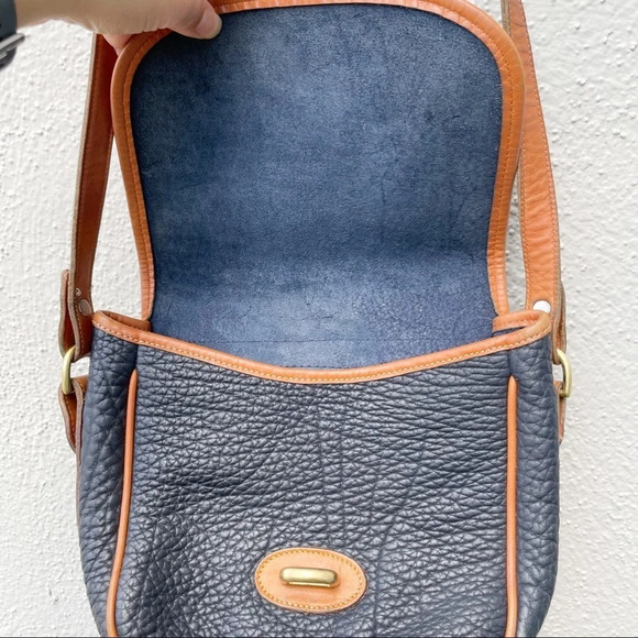 Vintage Dooney & Bourke Equestrian Crossbody Bag pebbled leather - Picture 5 of 12